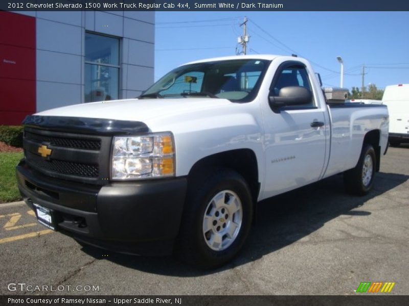 Summit White / Dark Titanium 2012 Chevrolet Silverado 1500 Work Truck Regular Cab 4x4