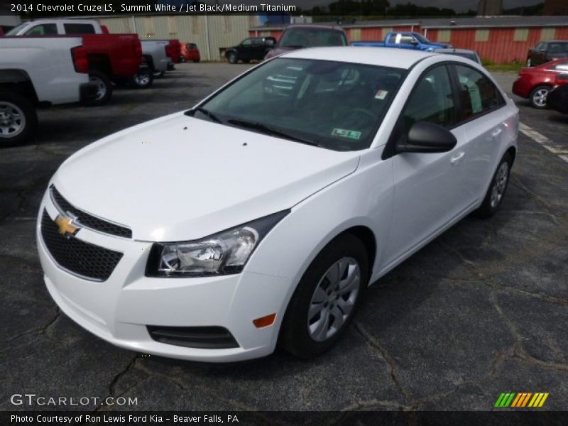 Summit White / Jet Black/Medium Titanium 2014 Chevrolet Cruze LS