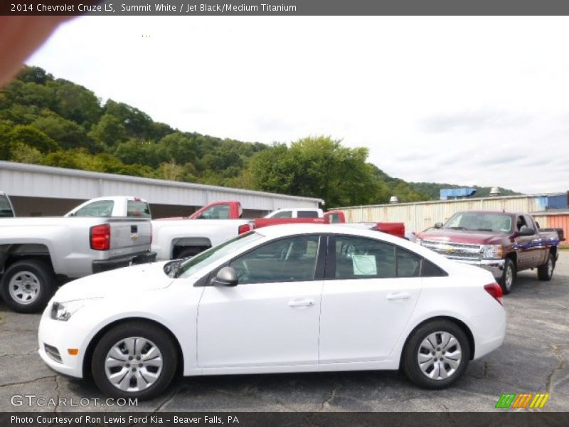 Summit White / Jet Black/Medium Titanium 2014 Chevrolet Cruze LS