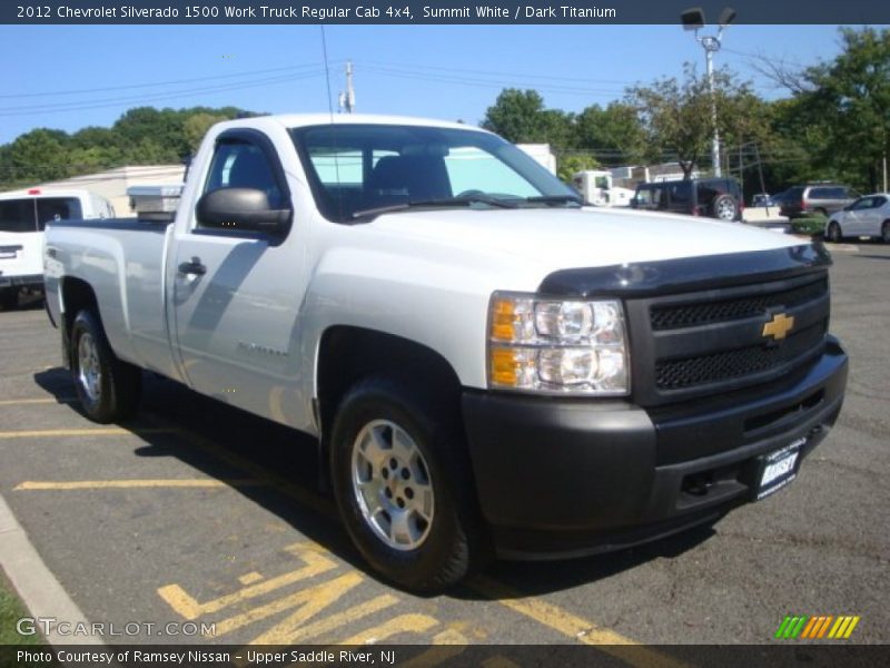 Summit White / Dark Titanium 2012 Chevrolet Silverado 1500 Work Truck Regular Cab 4x4