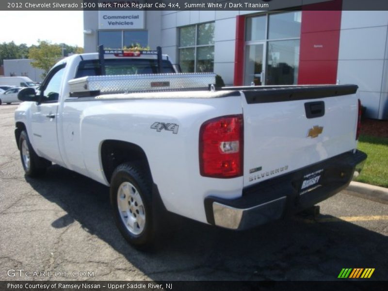Summit White / Dark Titanium 2012 Chevrolet Silverado 1500 Work Truck Regular Cab 4x4