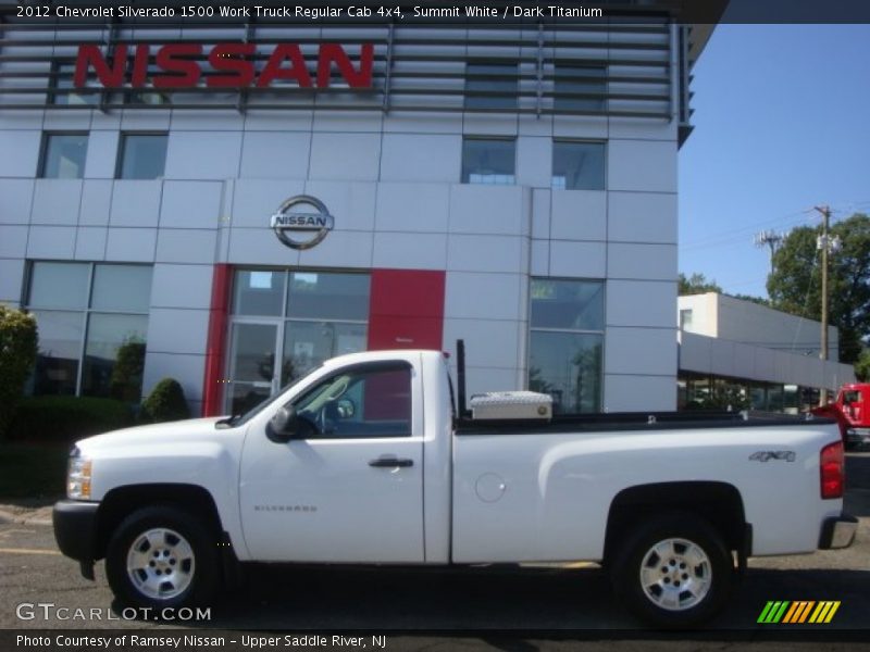 Summit White / Dark Titanium 2012 Chevrolet Silverado 1500 Work Truck Regular Cab 4x4