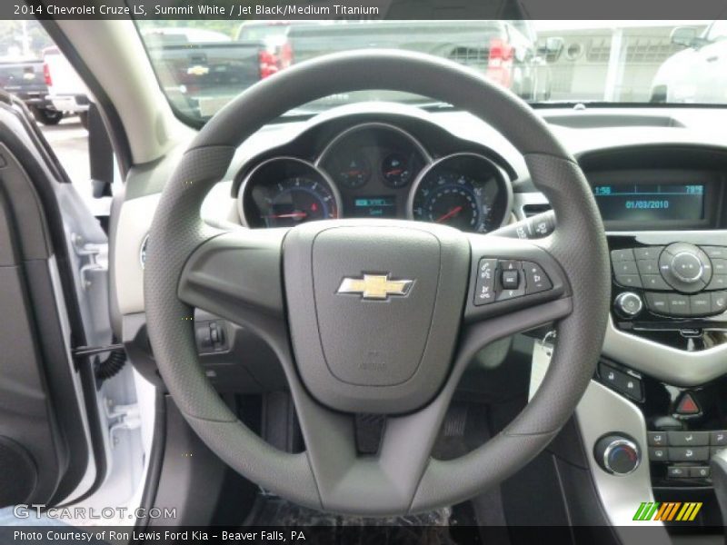 Summit White / Jet Black/Medium Titanium 2014 Chevrolet Cruze LS