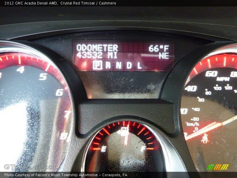 Crystal Red Tintcoat / Cashmere 2012 GMC Acadia Denali AWD