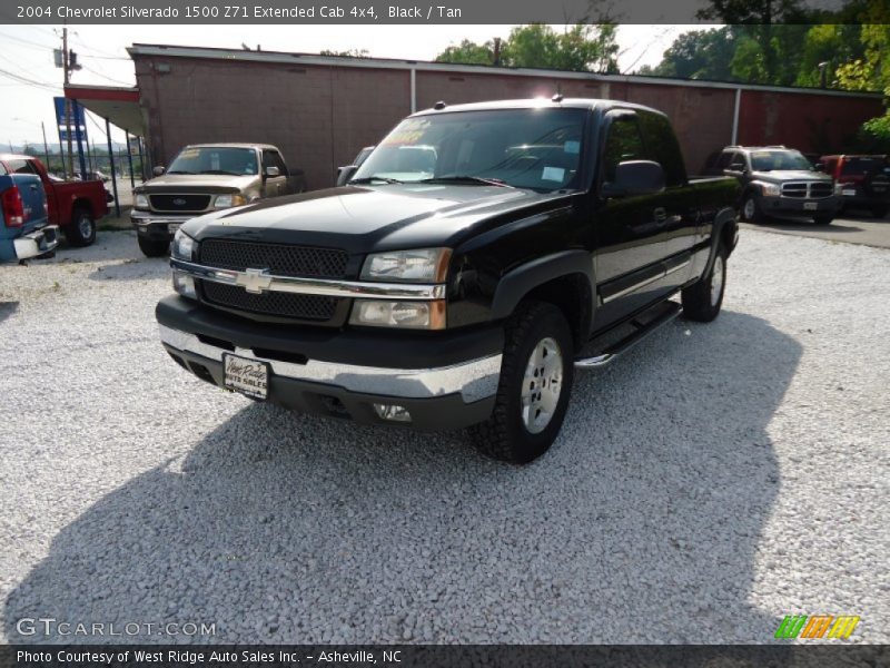 Black / Tan 2004 Chevrolet Silverado 1500 Z71 Extended Cab 4x4