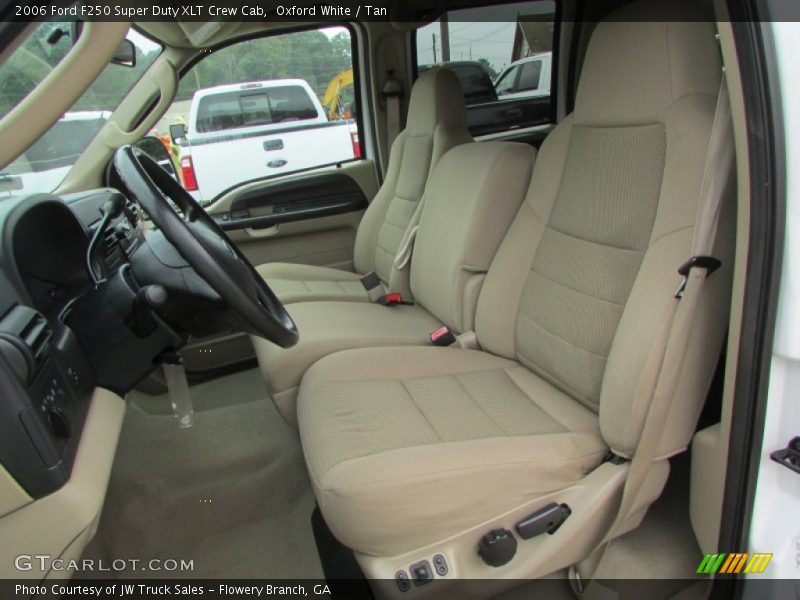 Oxford White / Tan 2006 Ford F250 Super Duty XLT Crew Cab