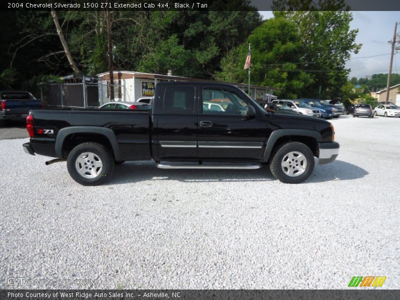 Black / Tan 2004 Chevrolet Silverado 1500 Z71 Extended Cab 4x4