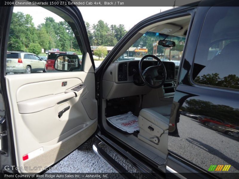 Black / Tan 2004 Chevrolet Silverado 1500 Z71 Extended Cab 4x4