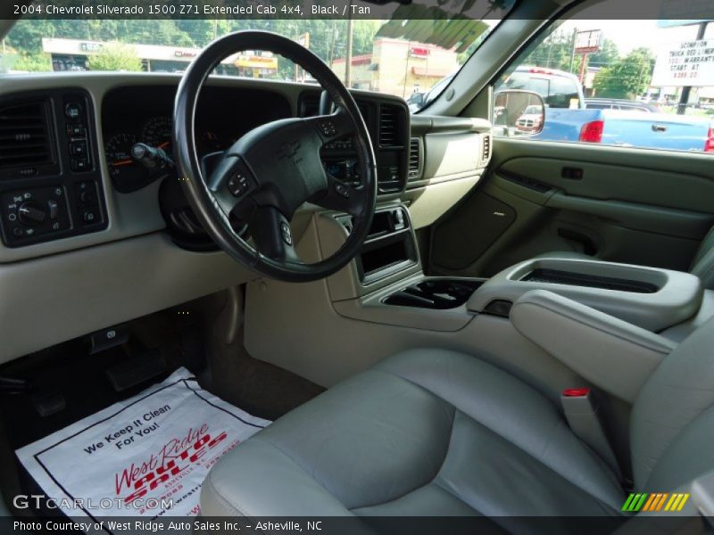 Black / Tan 2004 Chevrolet Silverado 1500 Z71 Extended Cab 4x4