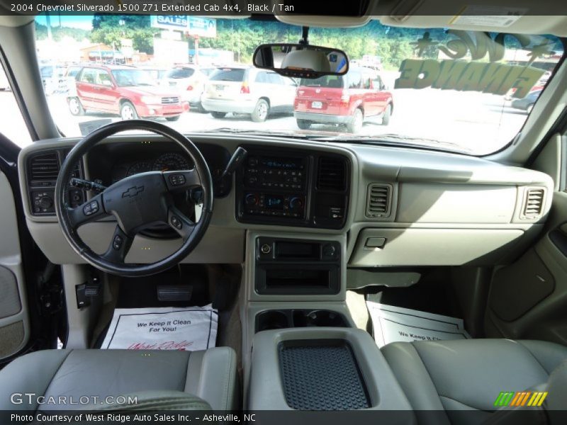 Black / Tan 2004 Chevrolet Silverado 1500 Z71 Extended Cab 4x4