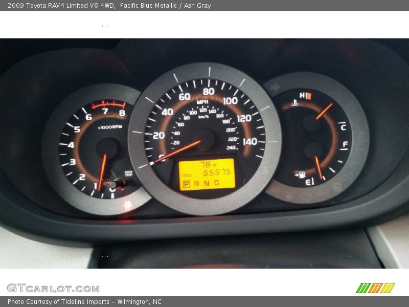 Pacific Blue Metallic / Ash Gray 2009 Toyota RAV4 Limited V6 4WD