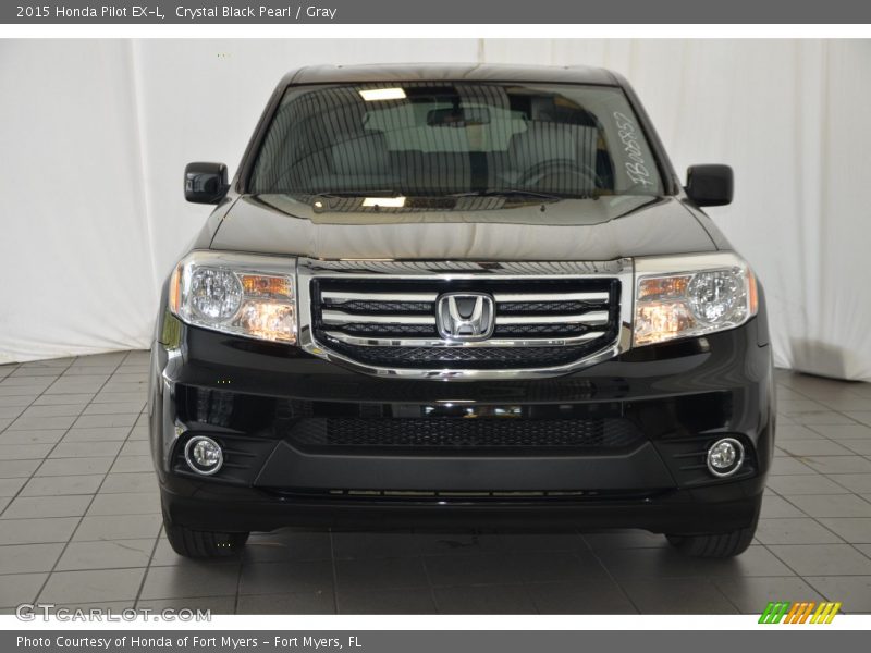 Crystal Black Pearl / Gray 2015 Honda Pilot EX-L