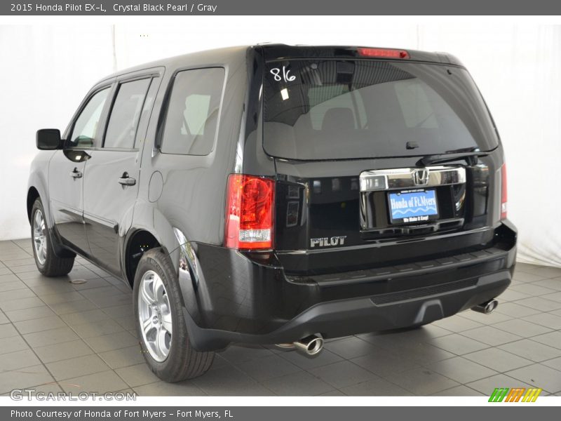 Crystal Black Pearl / Gray 2015 Honda Pilot EX-L
