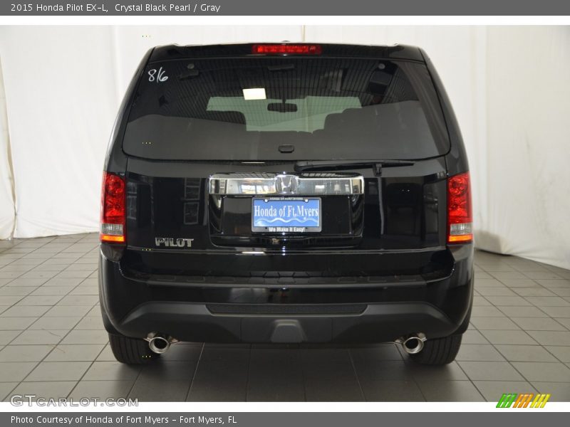Crystal Black Pearl / Gray 2015 Honda Pilot EX-L