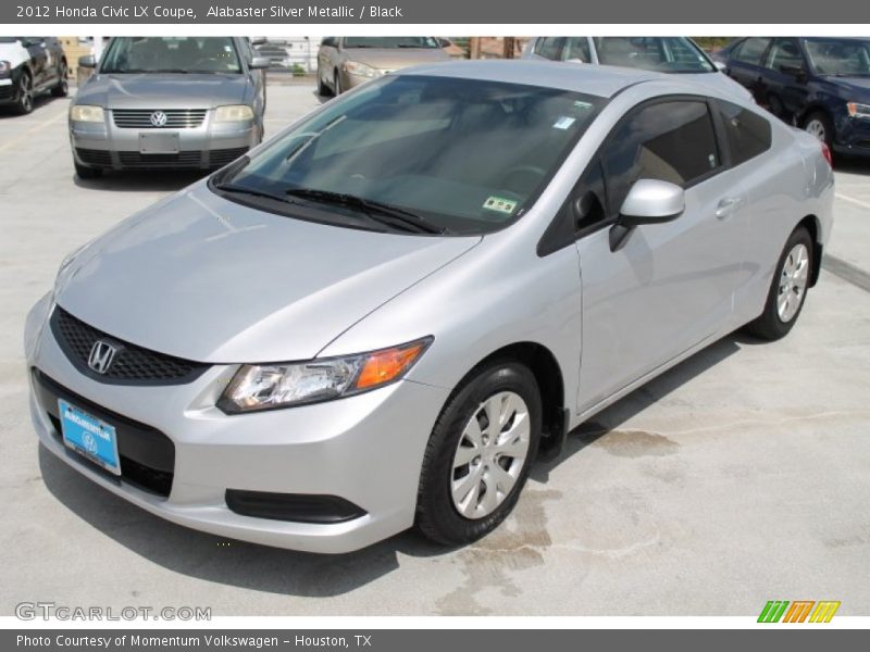 Alabaster Silver Metallic / Black 2012 Honda Civic LX Coupe