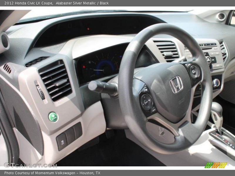 Alabaster Silver Metallic / Black 2012 Honda Civic LX Coupe