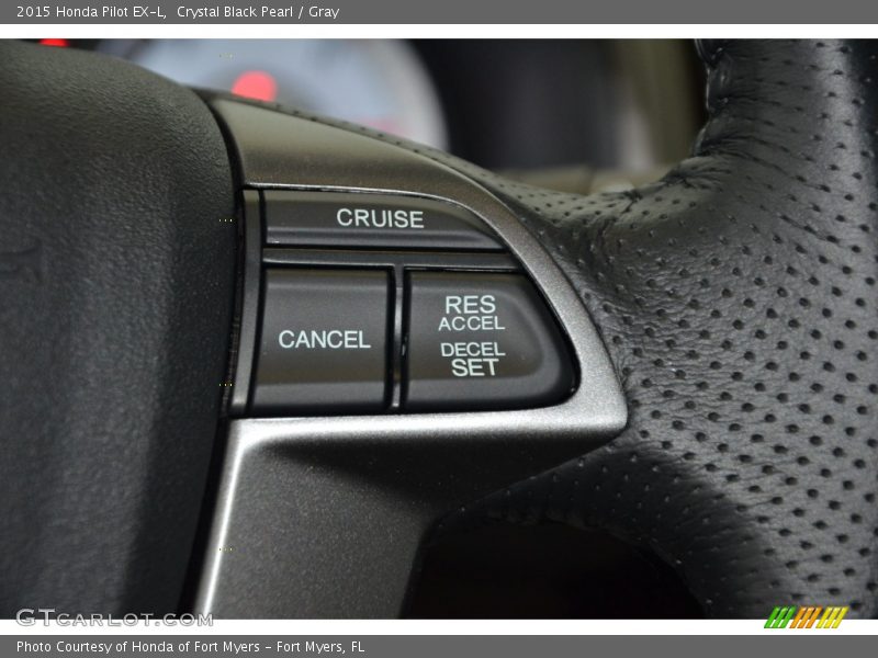 Crystal Black Pearl / Gray 2015 Honda Pilot EX-L