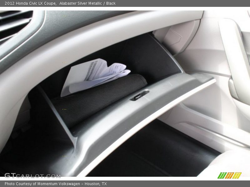 Alabaster Silver Metallic / Black 2012 Honda Civic LX Coupe