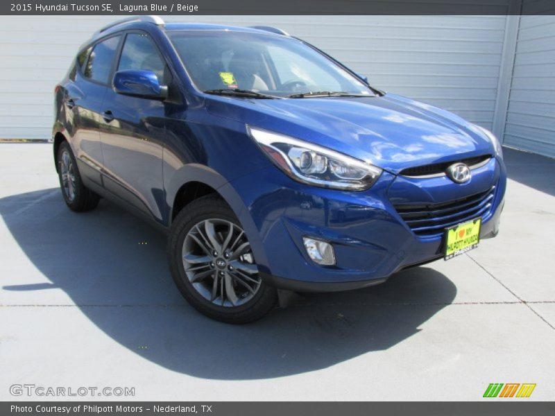 Laguna Blue / Beige 2015 Hyundai Tucson SE
