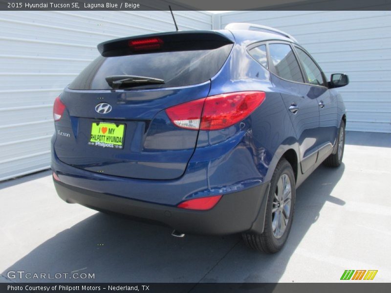 Laguna Blue / Beige 2015 Hyundai Tucson SE