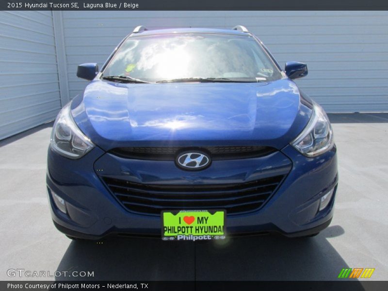 Laguna Blue / Beige 2015 Hyundai Tucson SE