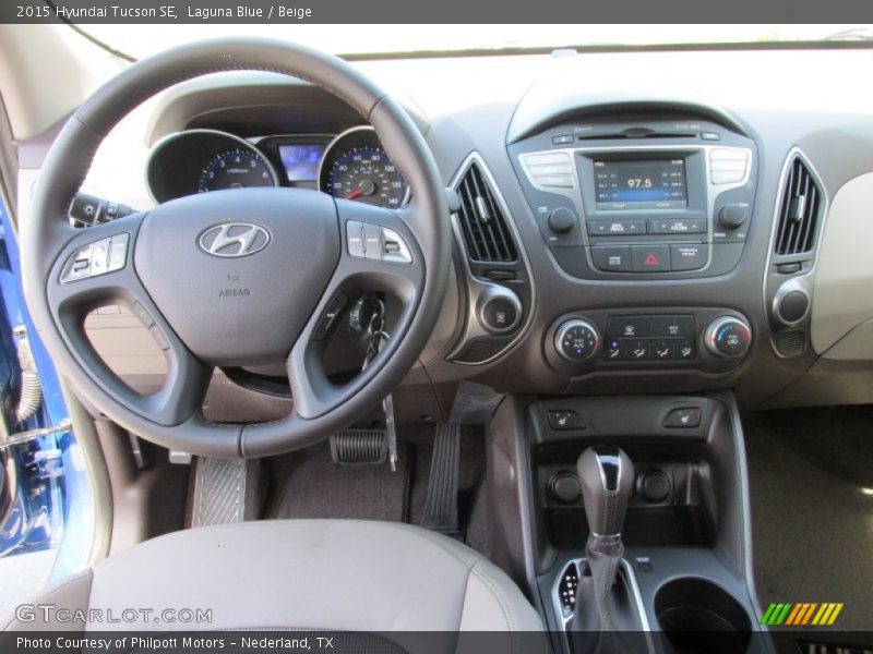 Laguna Blue / Beige 2015 Hyundai Tucson SE