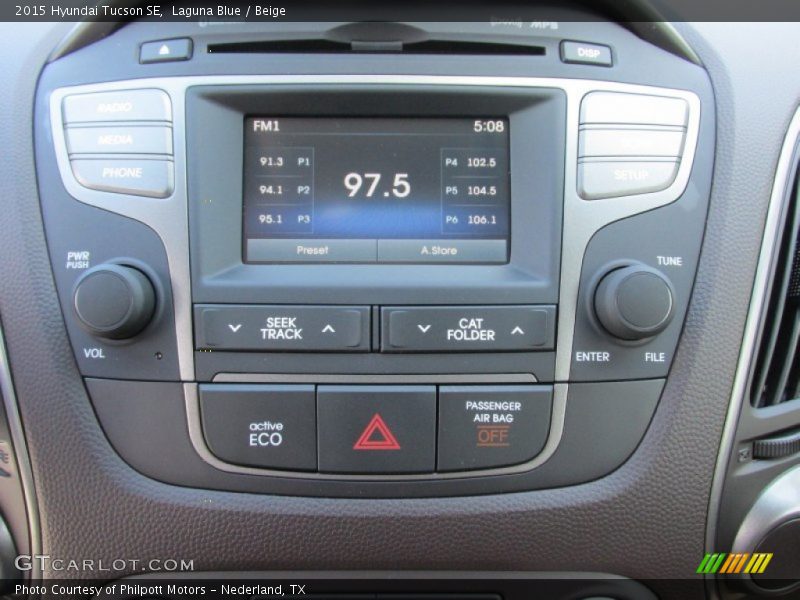 Laguna Blue / Beige 2015 Hyundai Tucson SE