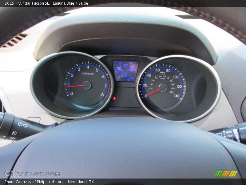 Laguna Blue / Beige 2015 Hyundai Tucson SE