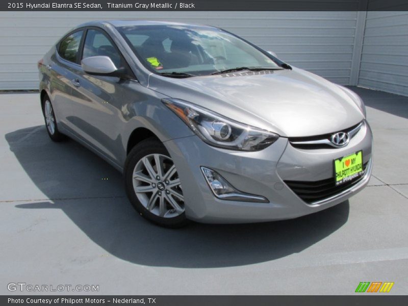 Titanium Gray Metallic / Black 2015 Hyundai Elantra SE Sedan