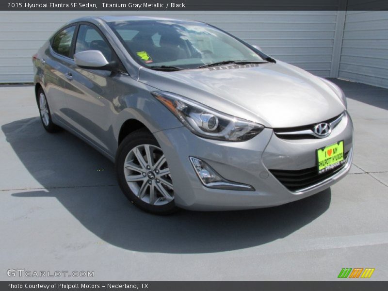 Titanium Gray Metallic / Black 2015 Hyundai Elantra SE Sedan