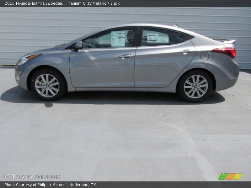 Titanium Gray Metallic / Black 2015 Hyundai Elantra SE Sedan