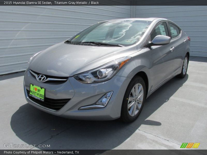 Titanium Gray Metallic / Black 2015 Hyundai Elantra SE Sedan