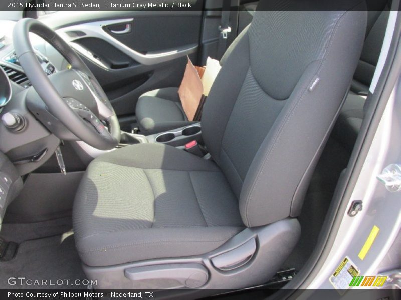 Titanium Gray Metallic / Black 2015 Hyundai Elantra SE Sedan