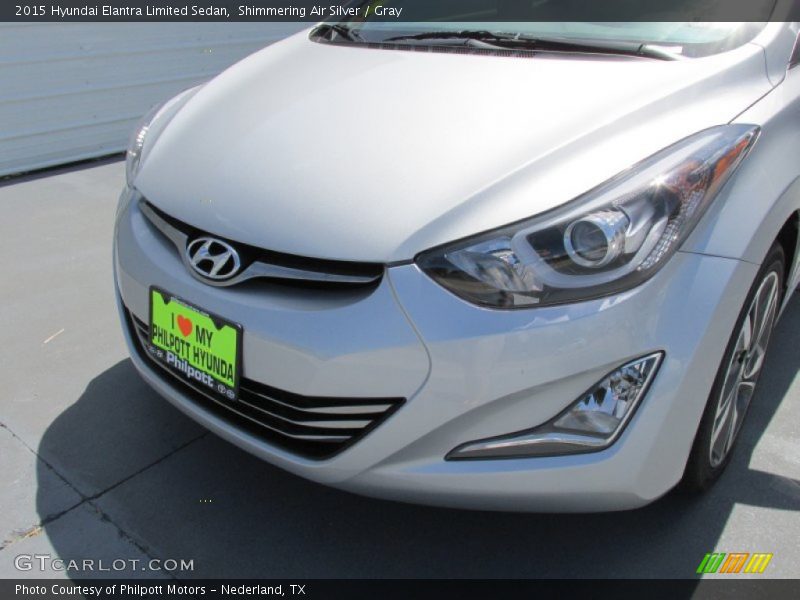 Shimmering Air Silver / Gray 2015 Hyundai Elantra Limited Sedan