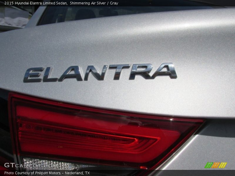 Shimmering Air Silver / Gray 2015 Hyundai Elantra Limited Sedan