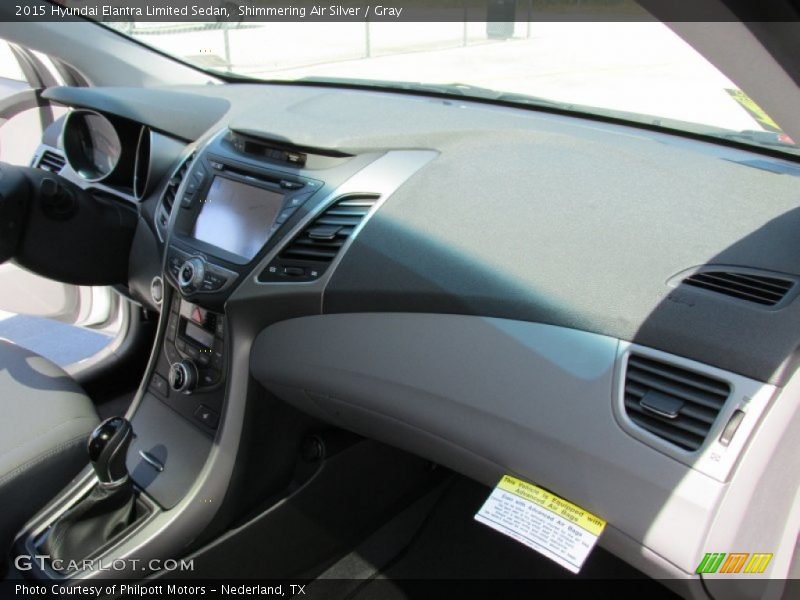 Shimmering Air Silver / Gray 2015 Hyundai Elantra Limited Sedan