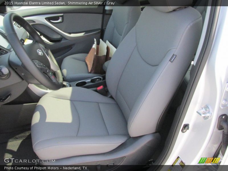 Shimmering Air Silver / Gray 2015 Hyundai Elantra Limited Sedan