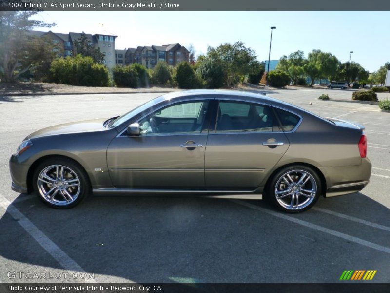Umbria Gray Metallic / Stone 2007 Infiniti M 45 Sport Sedan