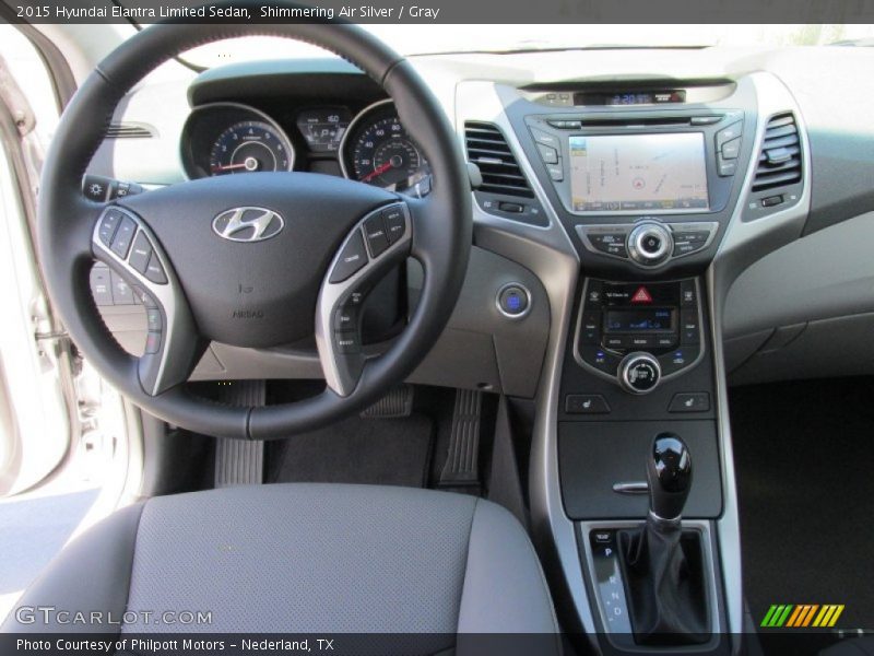 Shimmering Air Silver / Gray 2015 Hyundai Elantra Limited Sedan