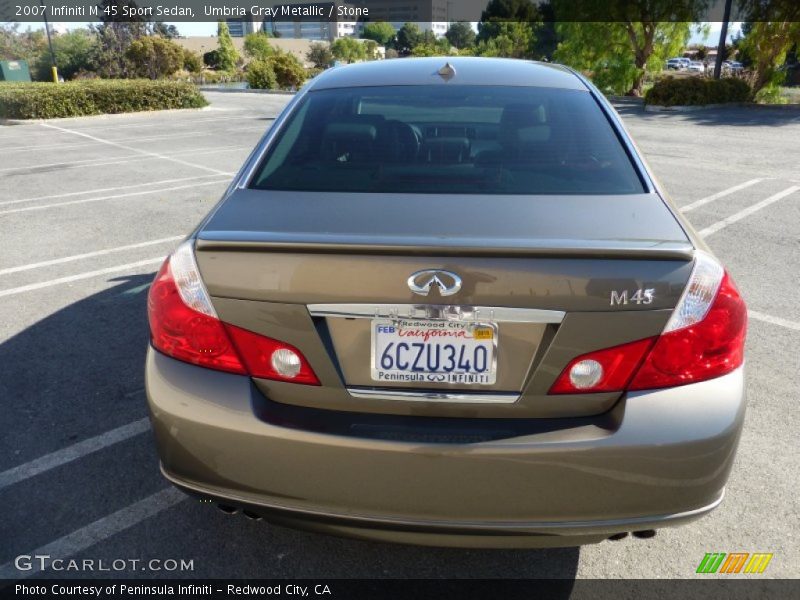 Umbria Gray Metallic / Stone 2007 Infiniti M 45 Sport Sedan