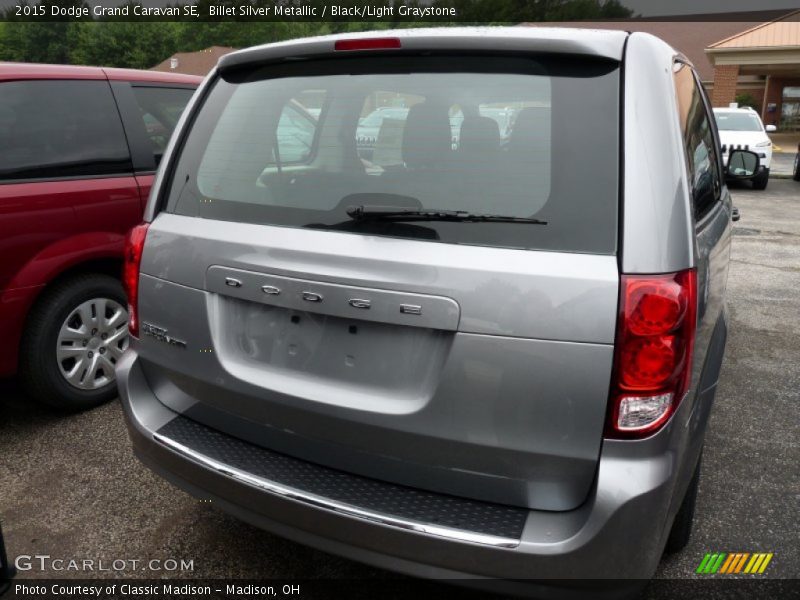 Billet Silver Metallic / Black/Light Graystone 2015 Dodge Grand Caravan SE