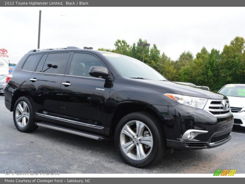 Black / Black 2013 Toyota Highlander Limited