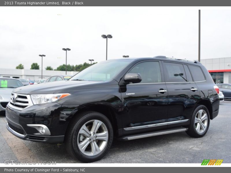 Black / Black 2013 Toyota Highlander Limited