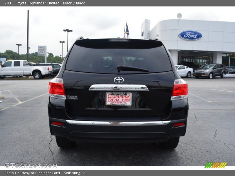 Black / Black 2013 Toyota Highlander Limited