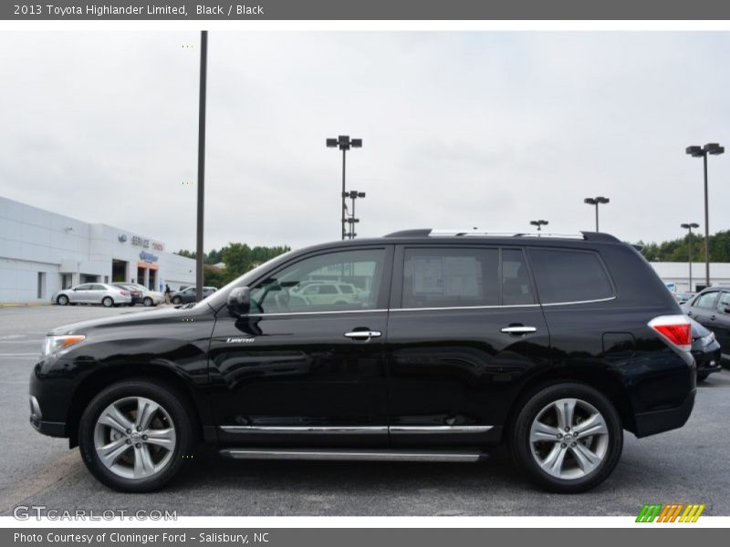 Black / Black 2013 Toyota Highlander Limited