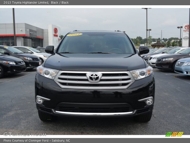Black / Black 2013 Toyota Highlander Limited