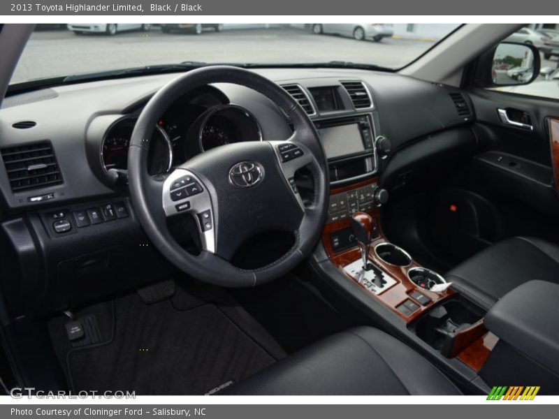 Black / Black 2013 Toyota Highlander Limited
