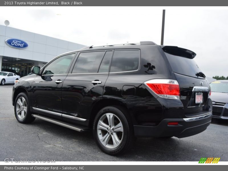 Black / Black 2013 Toyota Highlander Limited