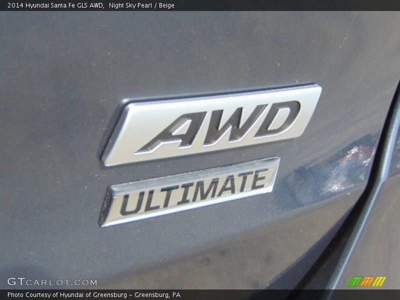 Night Sky Pearl / Beige 2014 Hyundai Santa Fe GLS AWD
