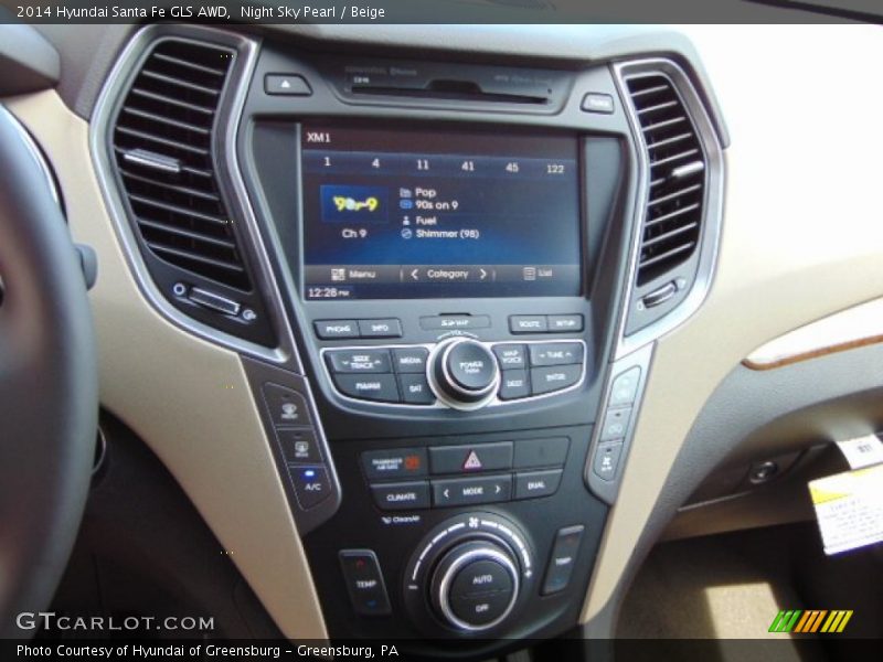 Night Sky Pearl / Beige 2014 Hyundai Santa Fe GLS AWD